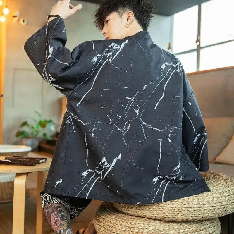 Japon style édition Kaïto haut kimono homme motif peinture