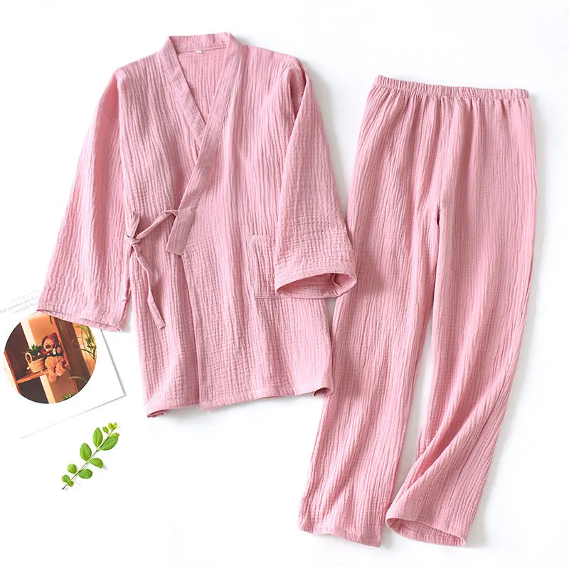 Esprit du Japon ensemble kimono pantalon femme coton