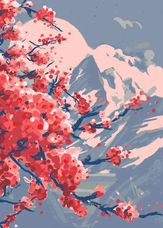 Japon style Tableau Fleur De Cerisier Japonais tableau mural