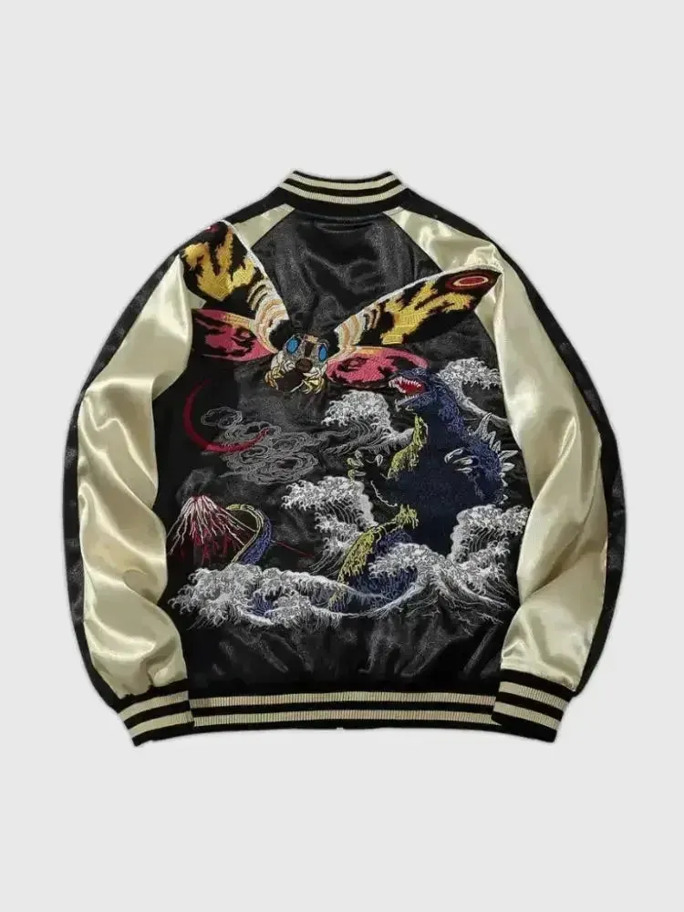 Japon style Sukajan Yamata bomber brodé