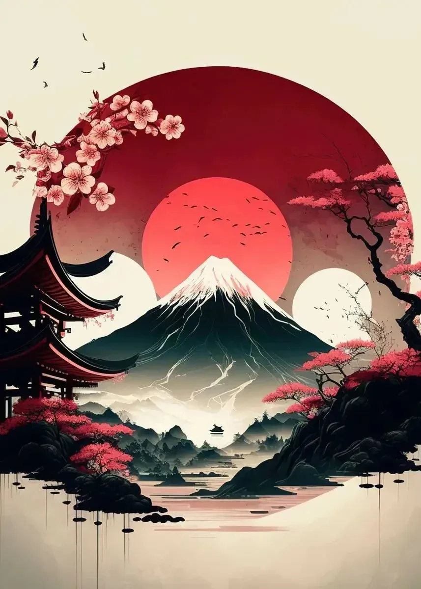 Japon style Tableau Mont Fuji
