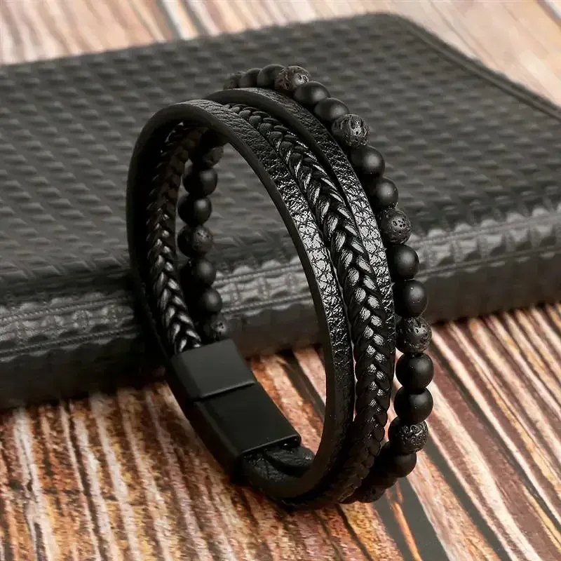 Japon Style Bracelet Cuir Japonais Fait Main