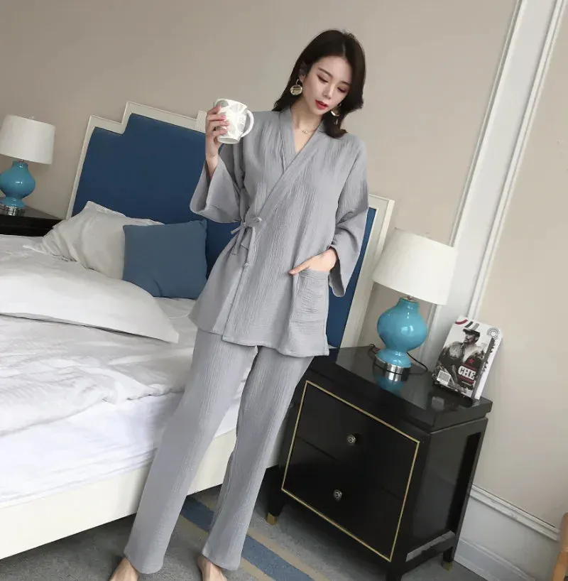 Japon style pyjama combinaison femme cocooning douce