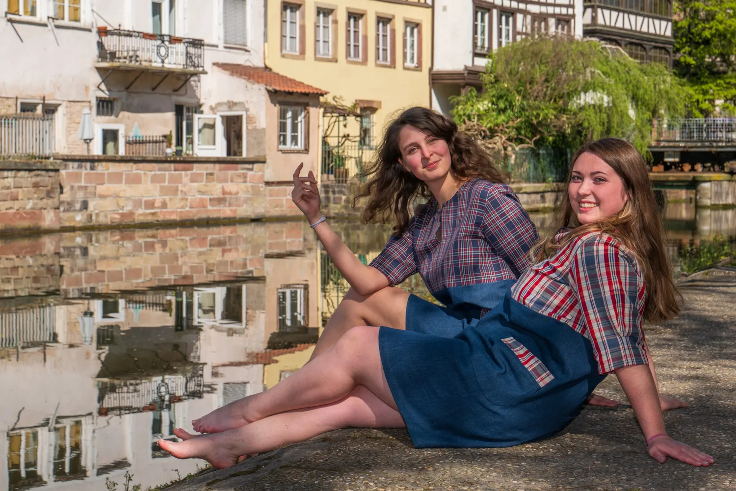 Geht's In Lisel robe chemise jean bleu kelsch