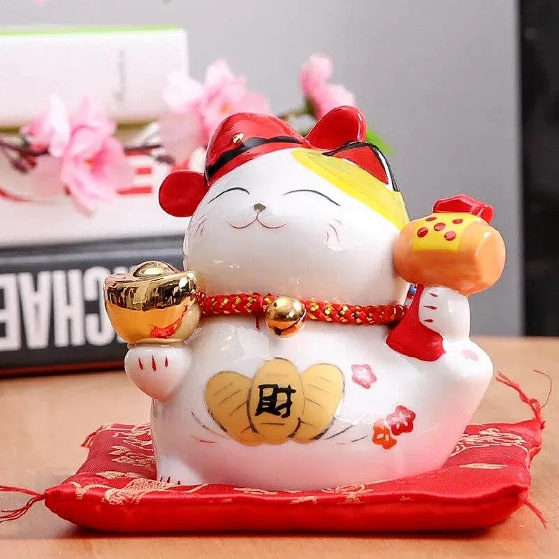 Japon style Maneki Neko Tirelire porcelaine