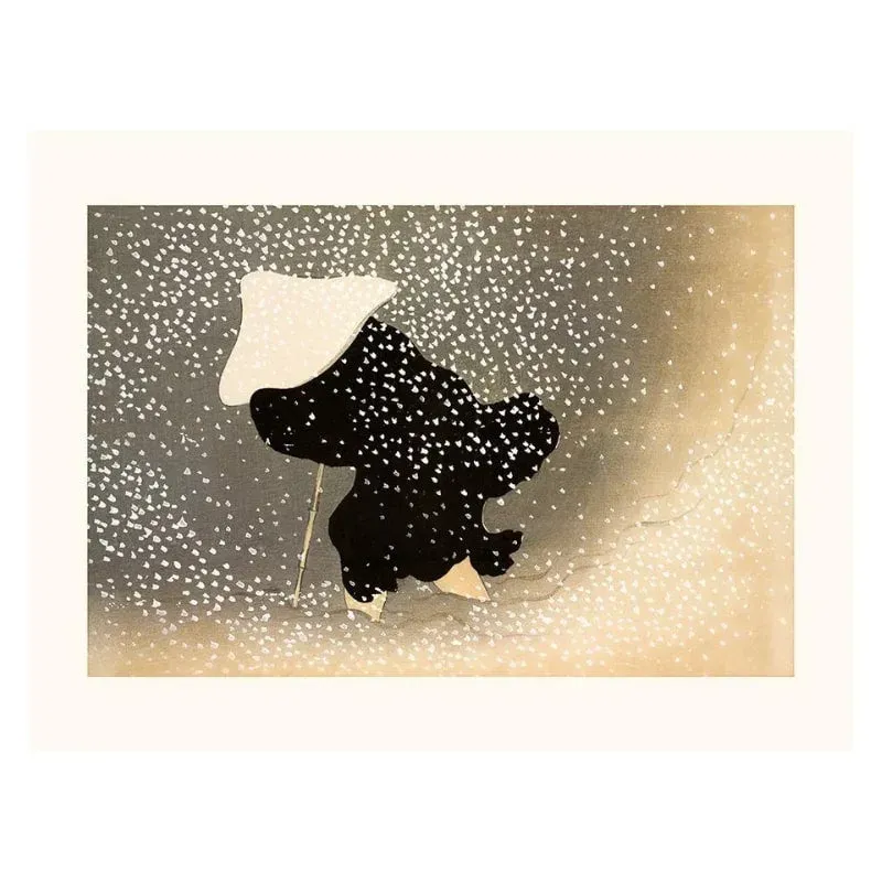 Japon style Tempête De Neige affiche Sekka
