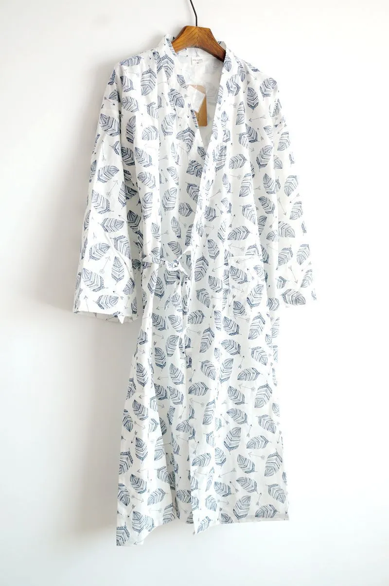 Esprit du Japon peignoir kimono homme coton gaufré