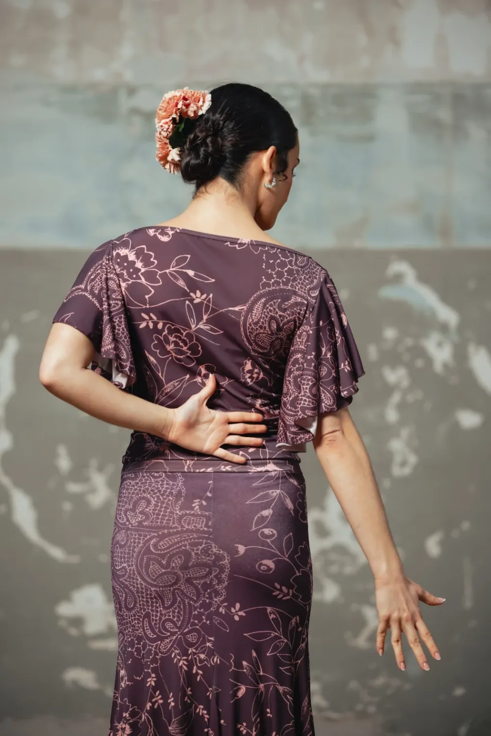 Viva La Feria Chardin top à volants décolleté V