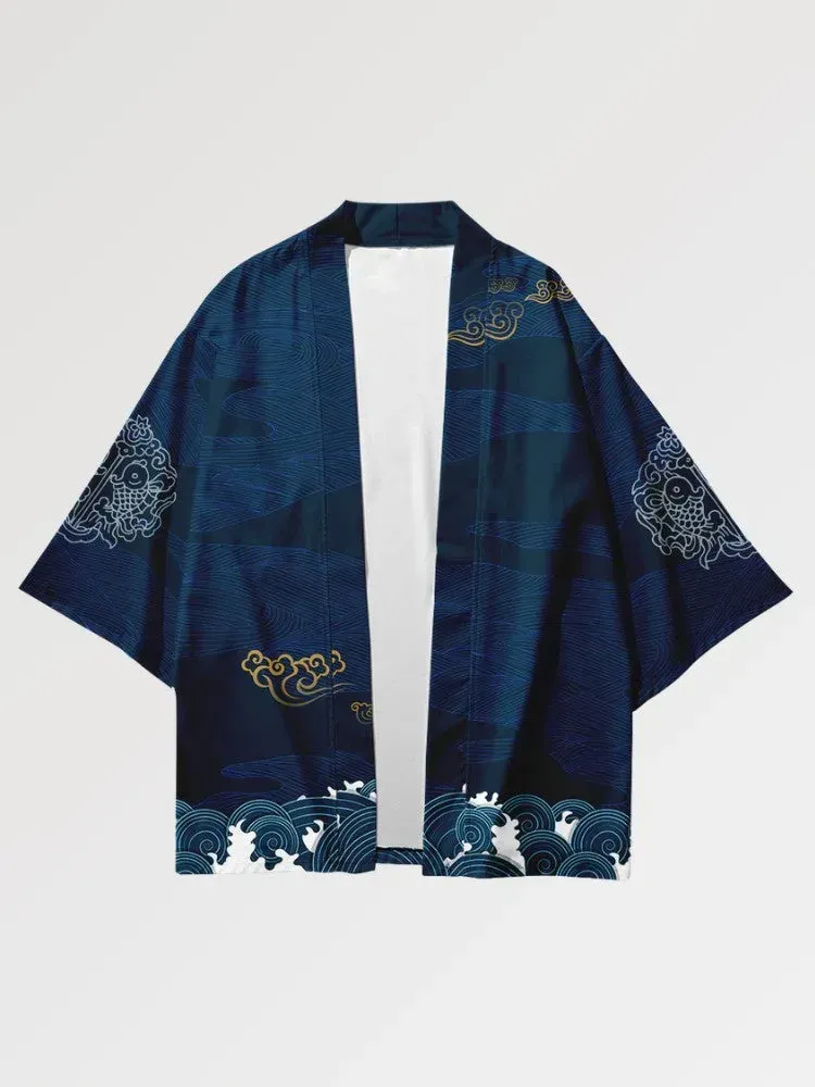 Japon style Kimono Streetwear Tsuru Motif kimono grue japonaise