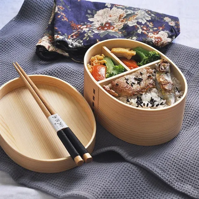 Japon style Bento Box Bois boîte bento en bois
