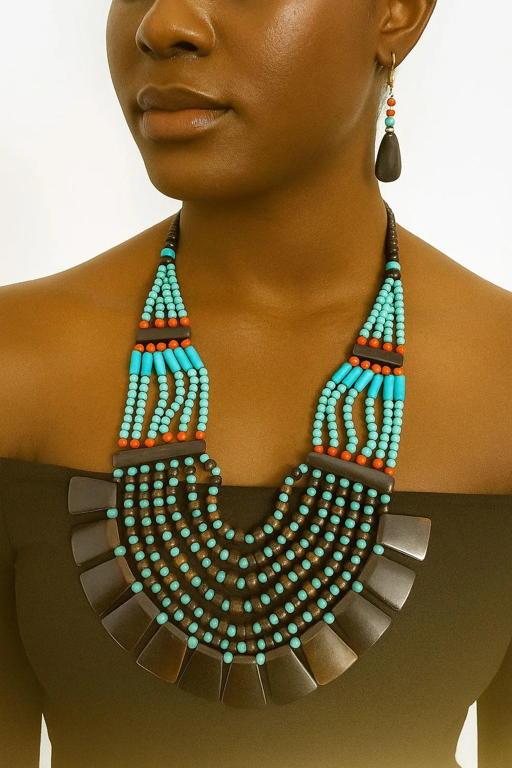 KAVAZI Necklace And Earing Set parure bijoux