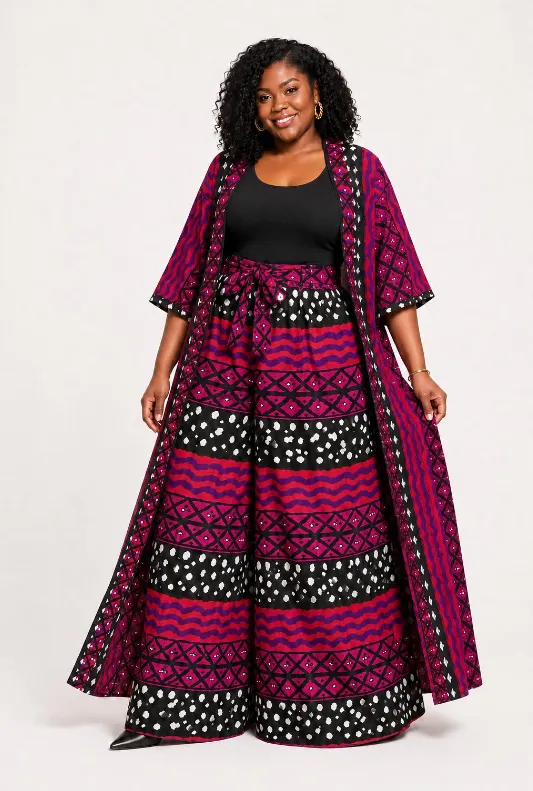 KAVAZI duster et pantalon palazzo