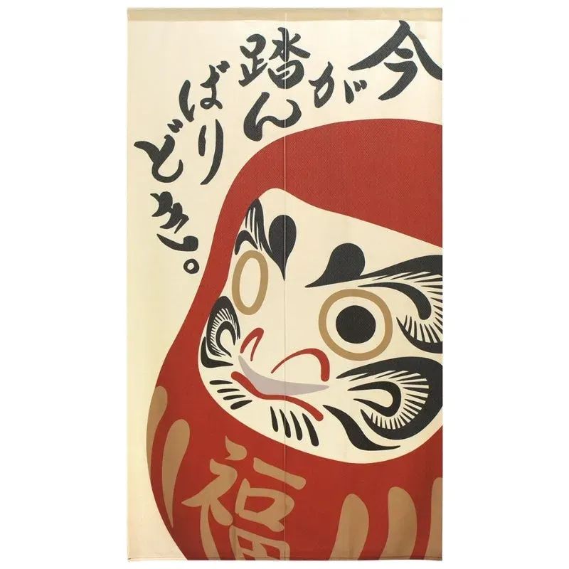 Japon style Daruma noren rideau japonais rouge chance