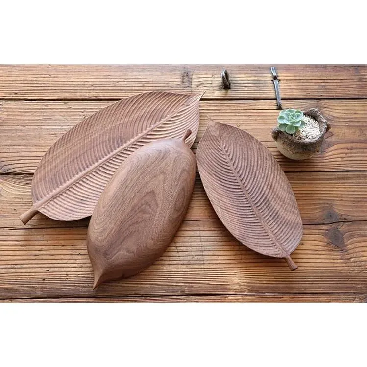 Japon style Okawa assiette bois noyer fait main