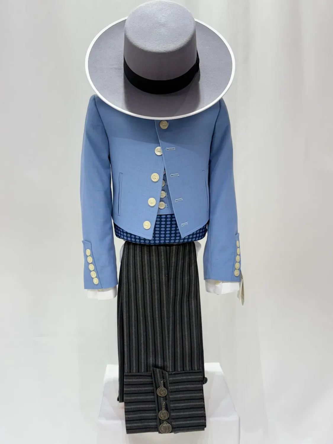 Viva la Feria Jerez Jr traje campero garçon bleu rayé