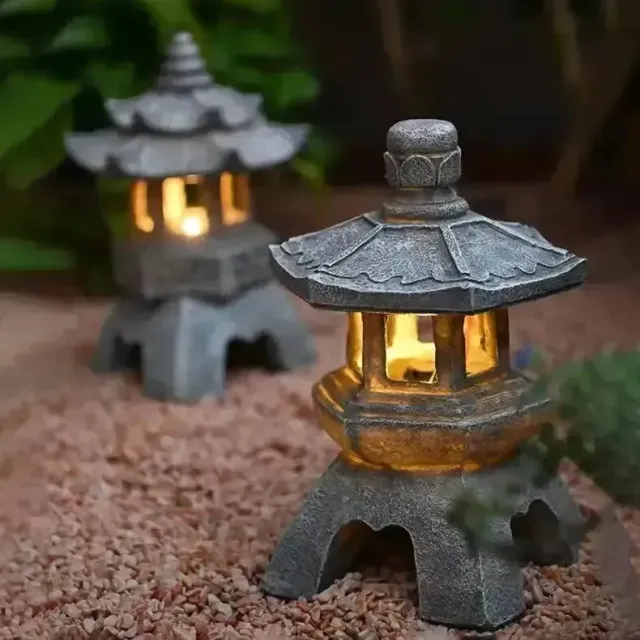 Japon style Kaizu lanterne japonaise extérieur solaire