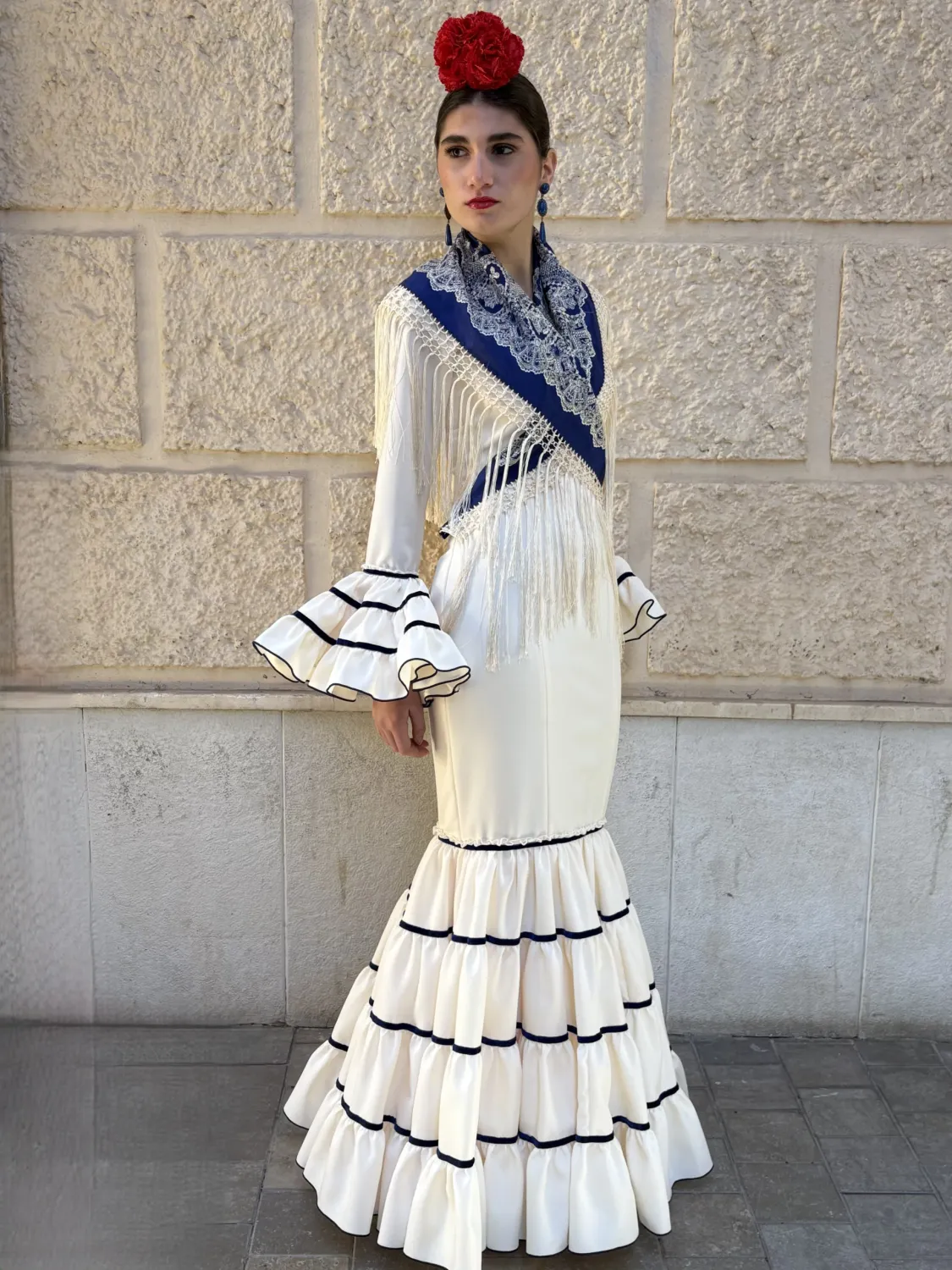 Viva La Feria Moda Flamenca Laura robe canastero beige
