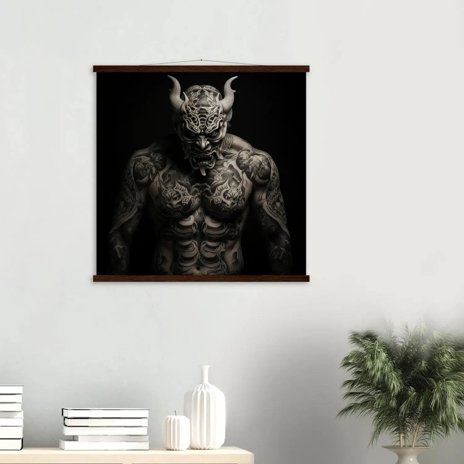 Japon Style Tatouage Japonais Oni Tableau Masque