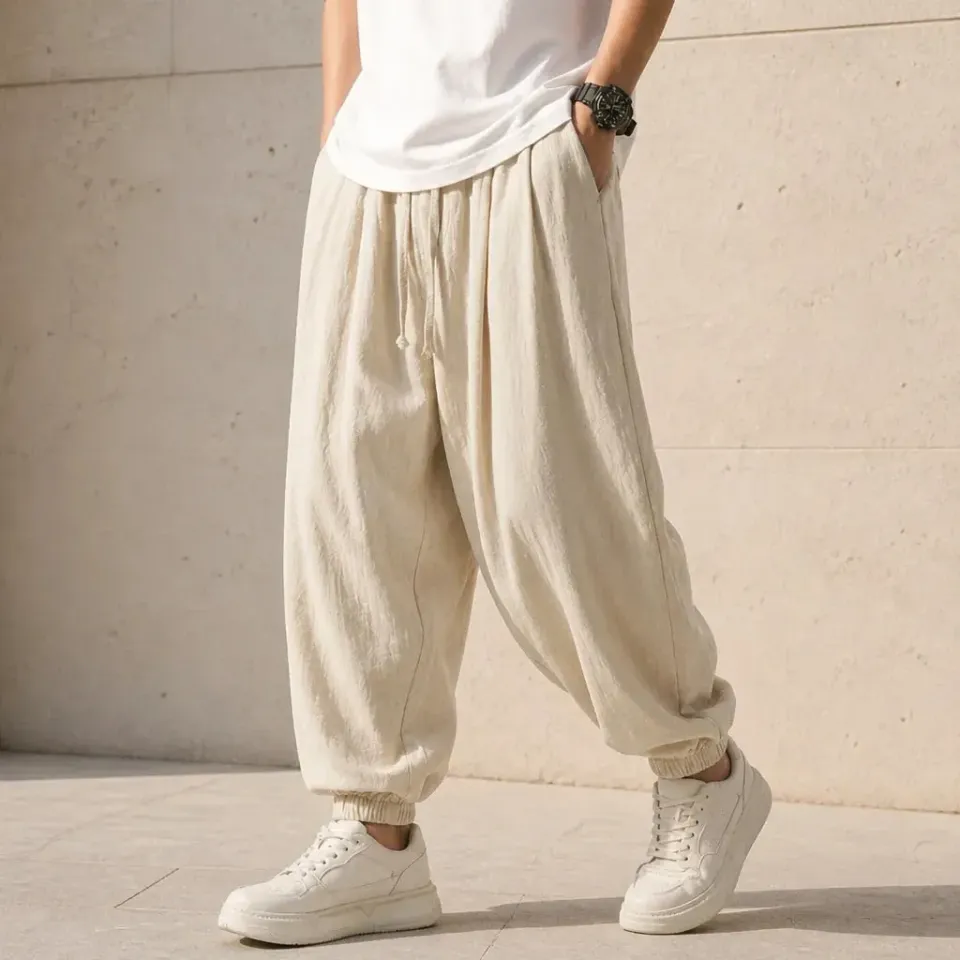 Esprit du Japon Pantalon Sarouel Japonais Homme en coton