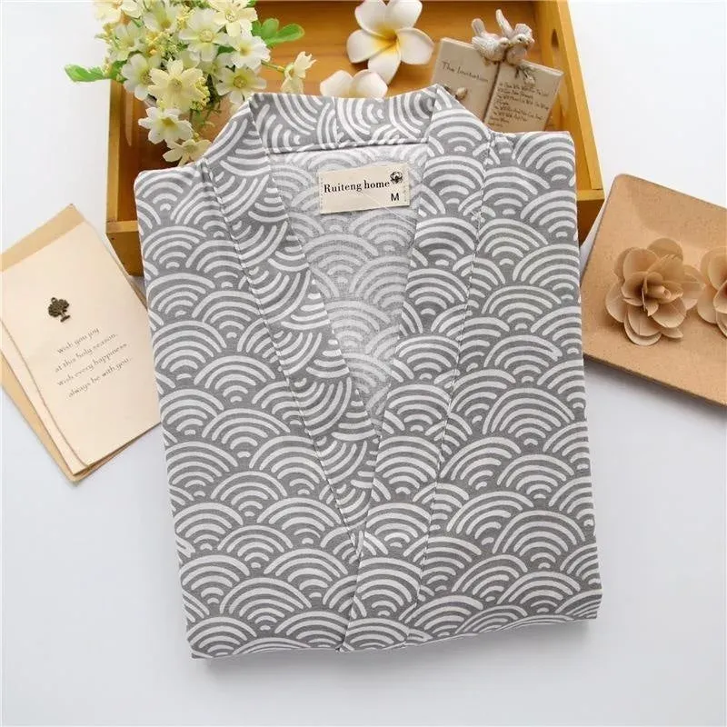 Japon style Seigaiha jinbei coton motif vagues