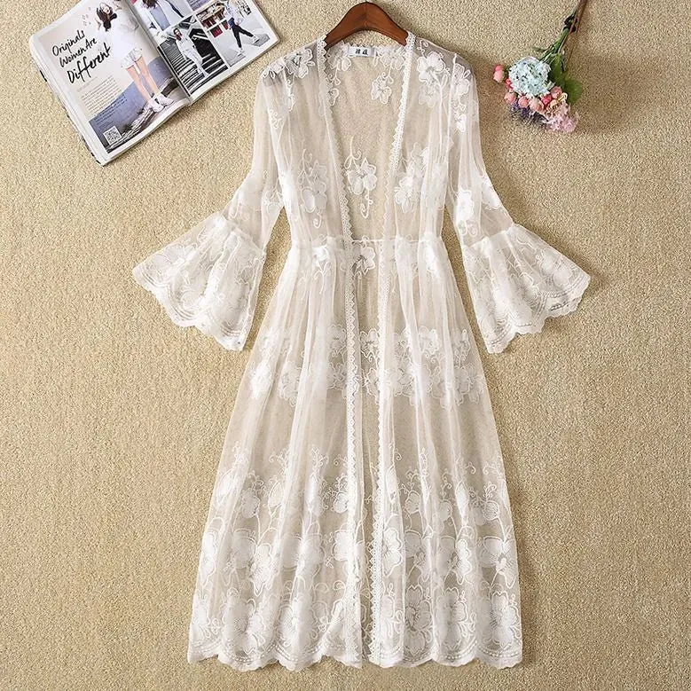 Esprit du Japon Kimono femme long en dentelle