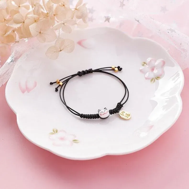 Japon style Bracelet Maneki Neko Koban bracelet porte-bonheur