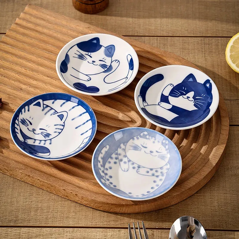 Esprit du Japon petite assiette japonaise chat