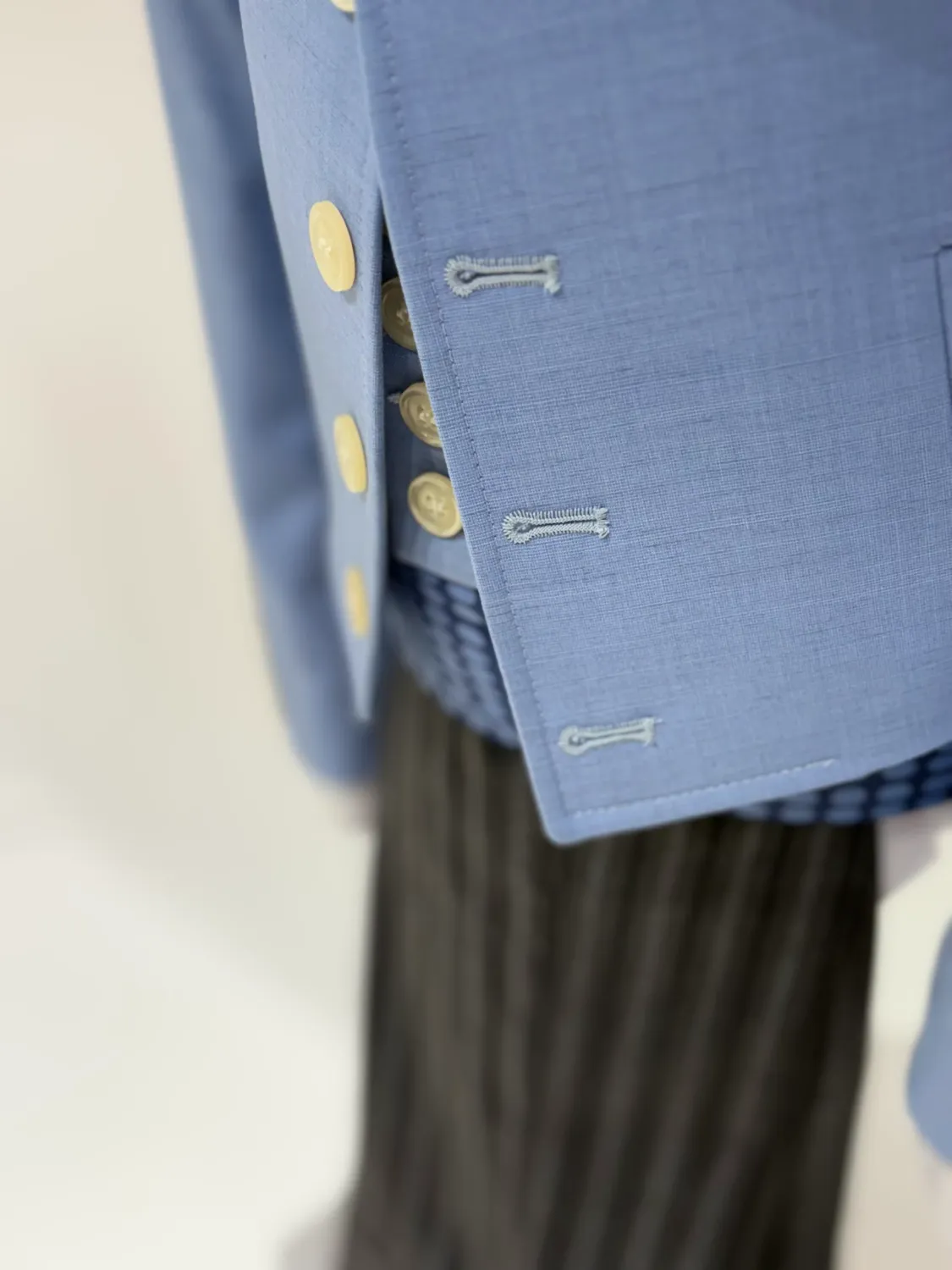 Viva la Feria Jerez Jr traje campero garçon bleu rayé