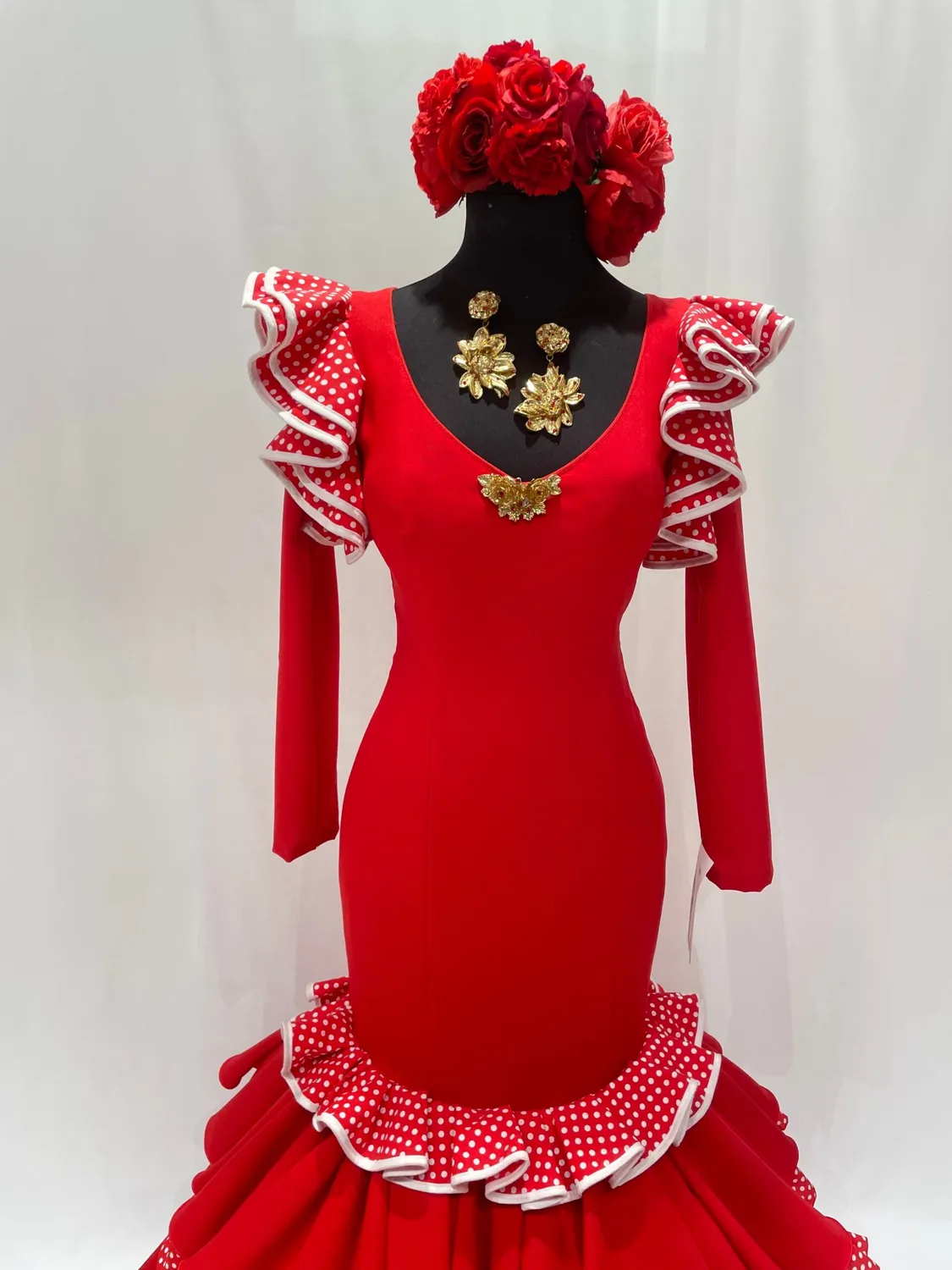 Viva la Feria Pepa robe flamenca rouge taille 42 stretch