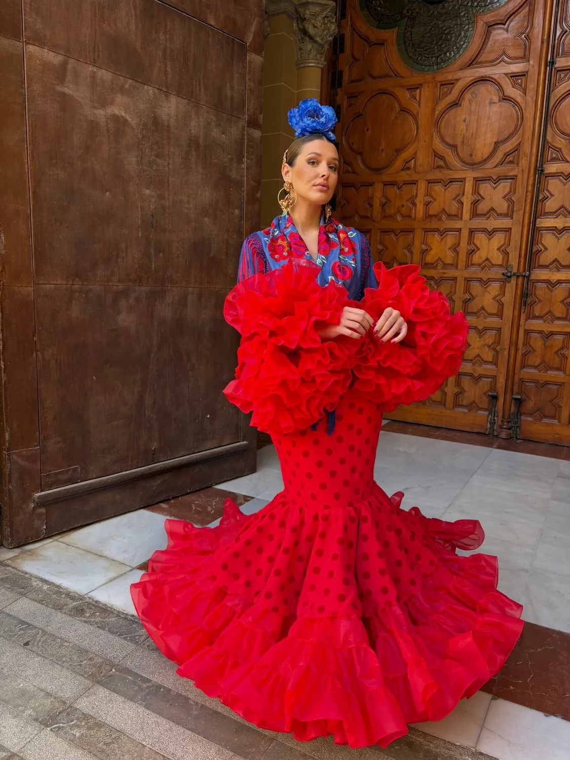 VIVA LA FERIA Nueva Peonía robe flamenca rouge noir