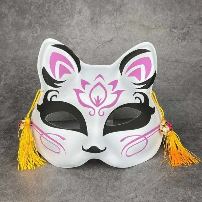 Esprit du Japon Masque chat japonais PVC mi-visage kitsune