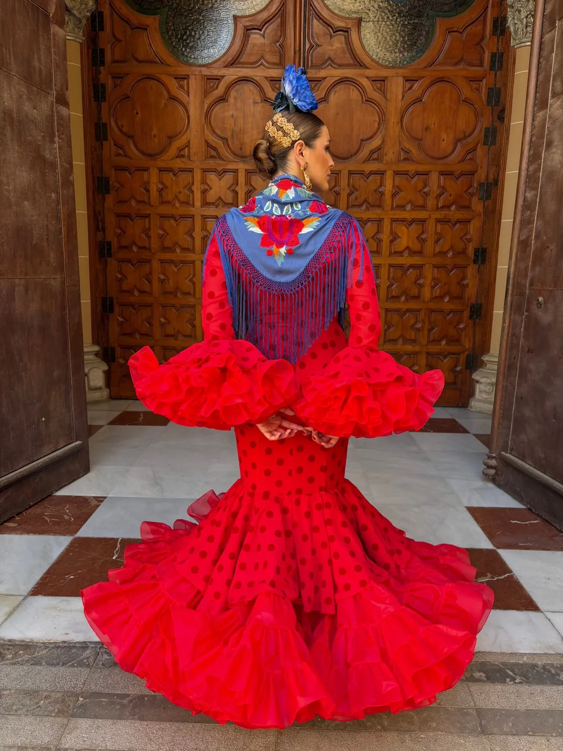 VIVA LA FERIA Nueva Peonía robe flamenca rouge noir