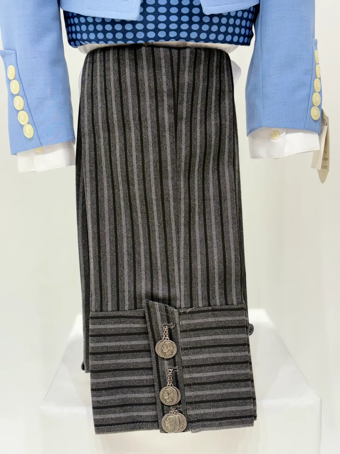 Viva la Feria Jerez Jr traje campero garçon bleu rayé