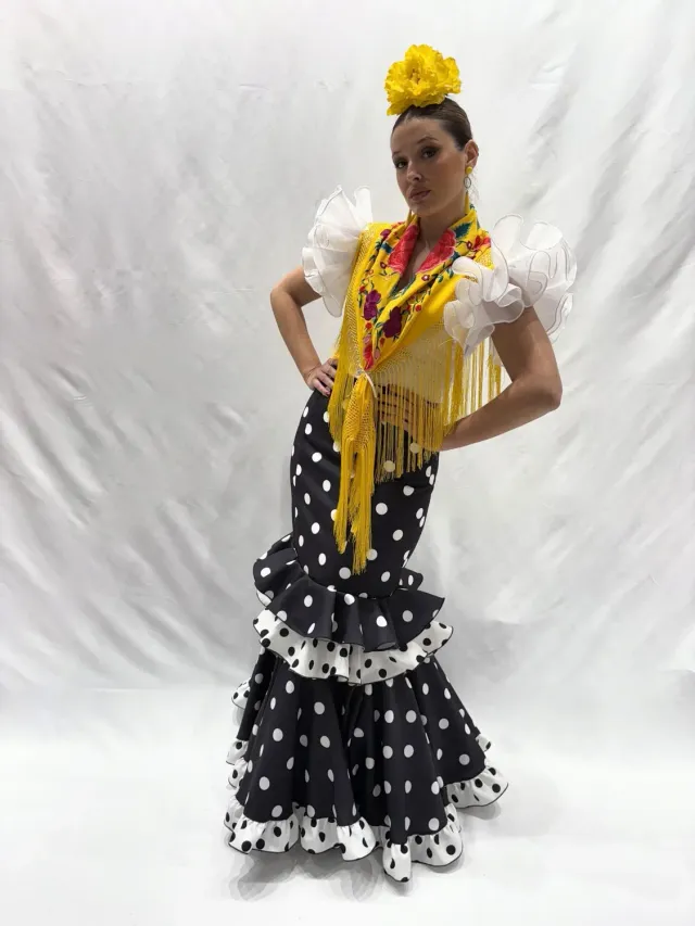 VIVA LA FERIA Soleá jupe gitane à pois