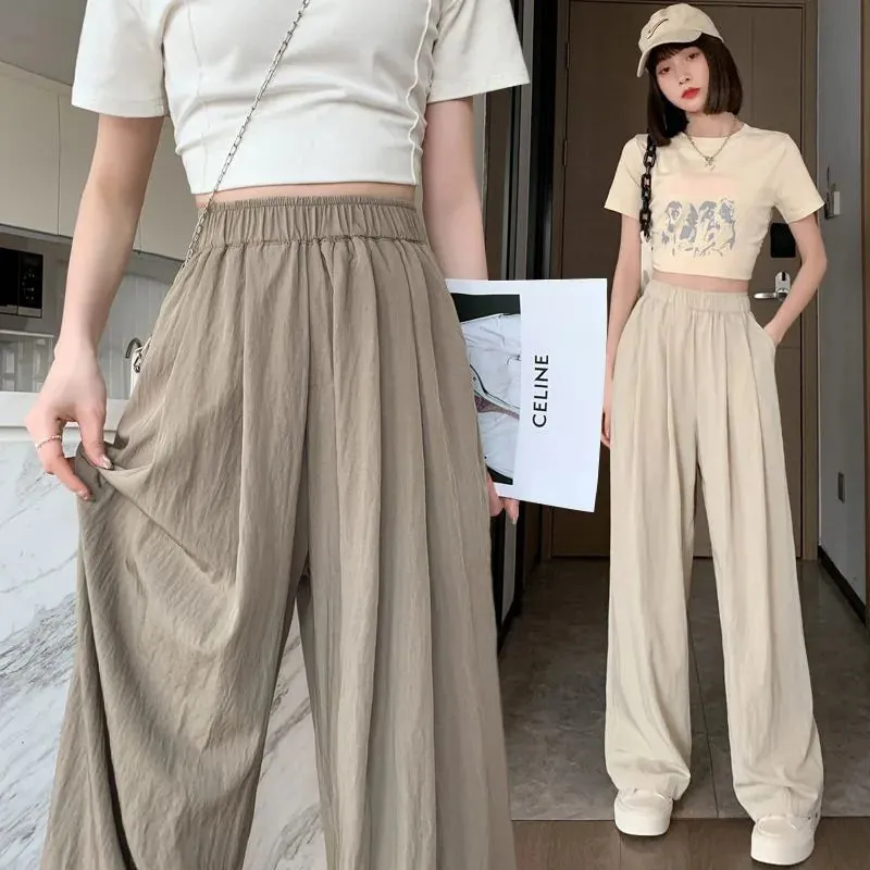 Esprit du Japon pantalon japonais fluide taille haute élastique