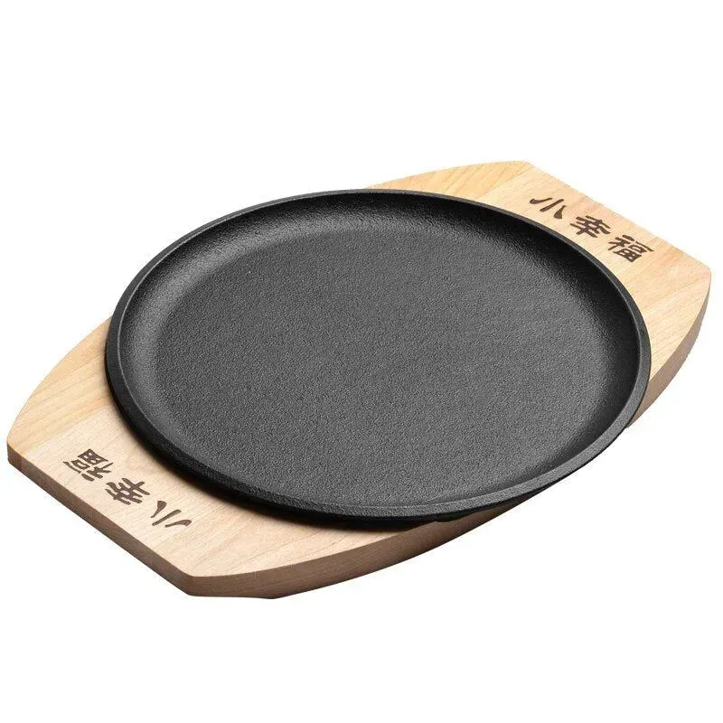 Japon style Uta plaque barbecue fonte et bois