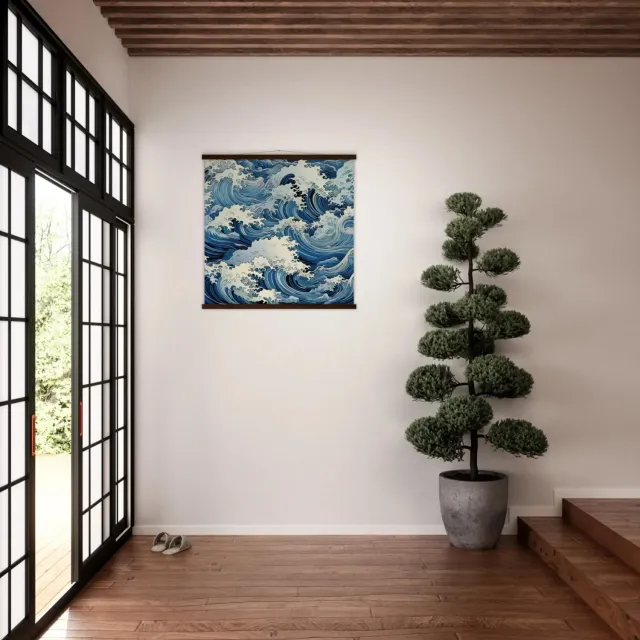 Japon style Fukeino tableau vague Japon