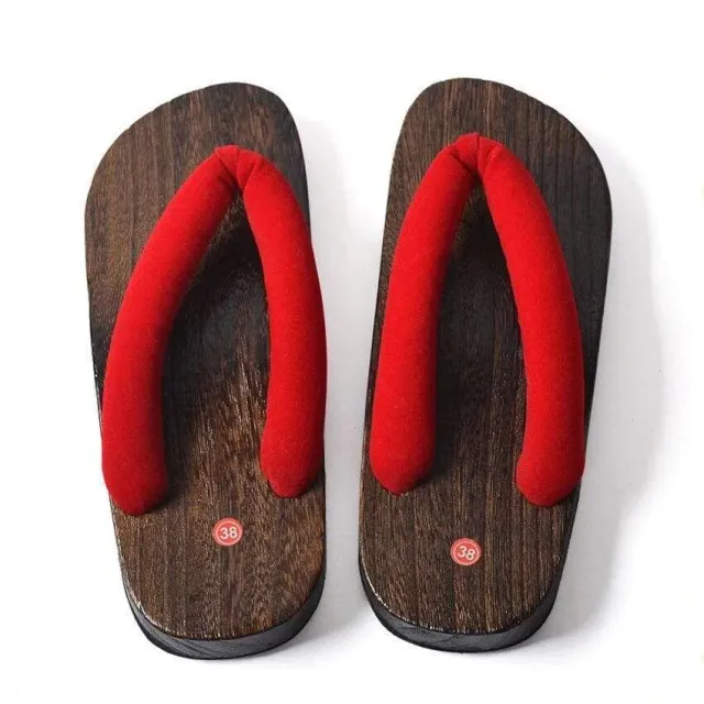 Japon style Aka sandales geta femme bois rouges