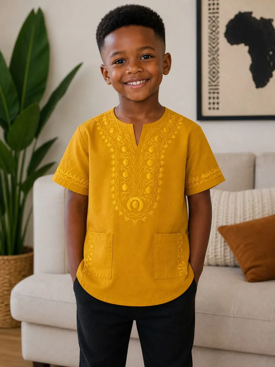 KAVAZI Kids Embroidery Top haut brodé garçon