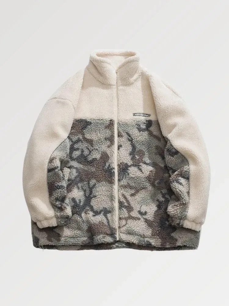 Japon style Military polaire camouflage laine