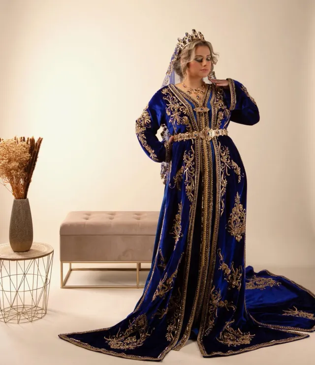Célèbr'Orient Sahar takchita velours bleu