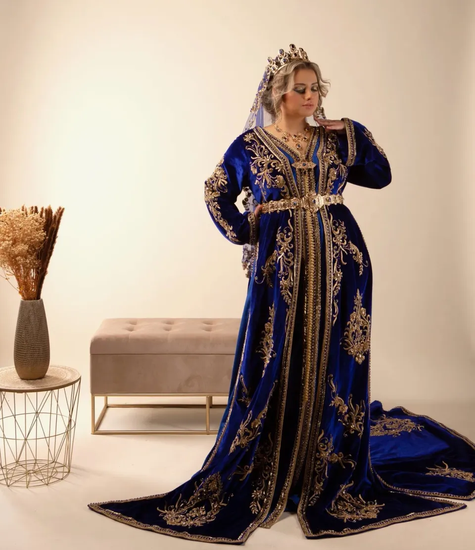 Célèbr'Orient Sahar takchita velours bleu