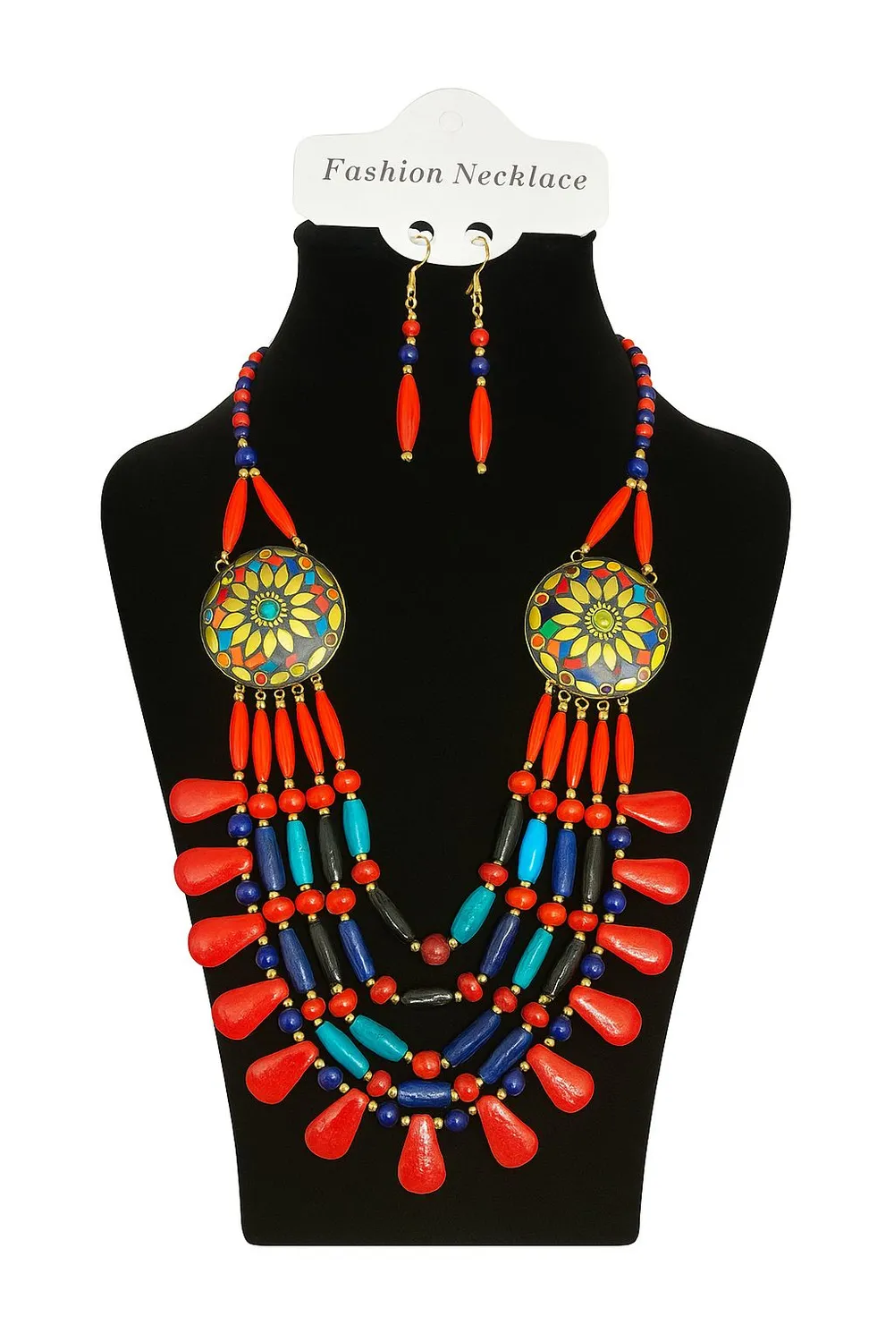 KAVAZI parure collier boucles d’oreilles femme assortie