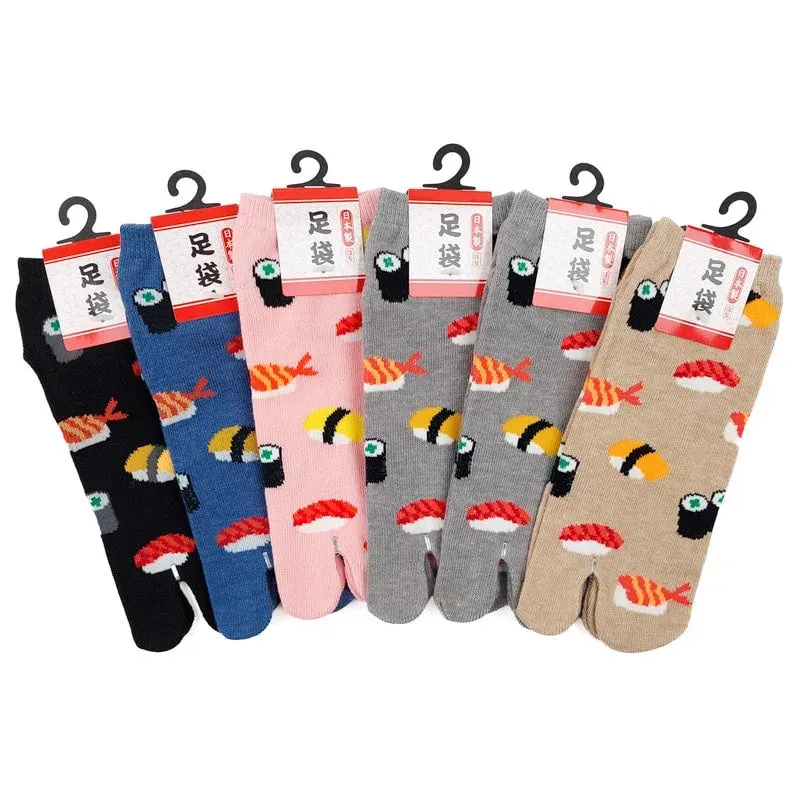 Japon style lot 6 paires chaussettes tabi motifs