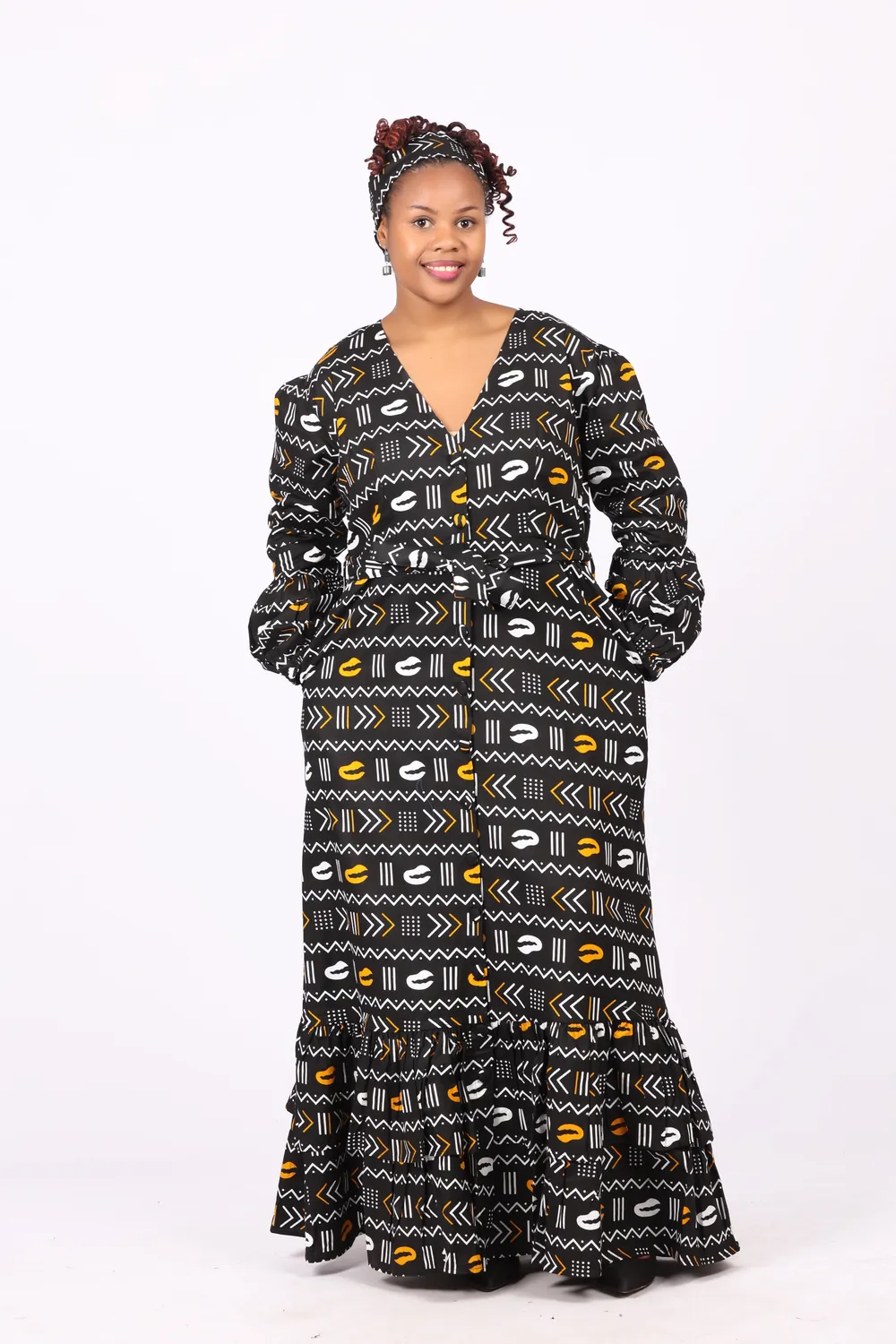 KAVAZI Long Button Down Dress robe longue femme