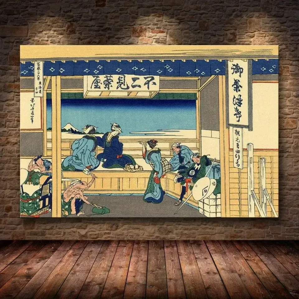 Japon style Shiata estampe geisha décoration murale