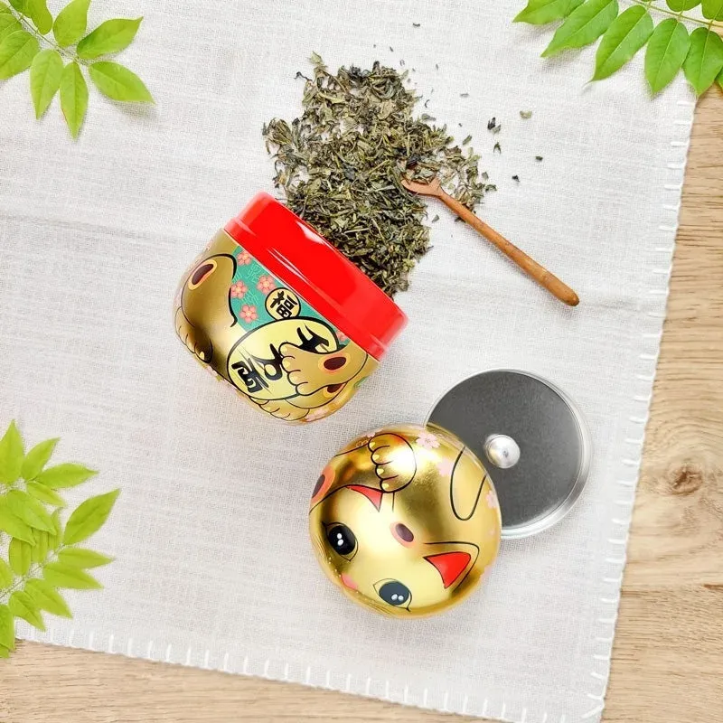 Japon style Maneki Neko boÃ®te Ã  thÃ© mÃ©tal