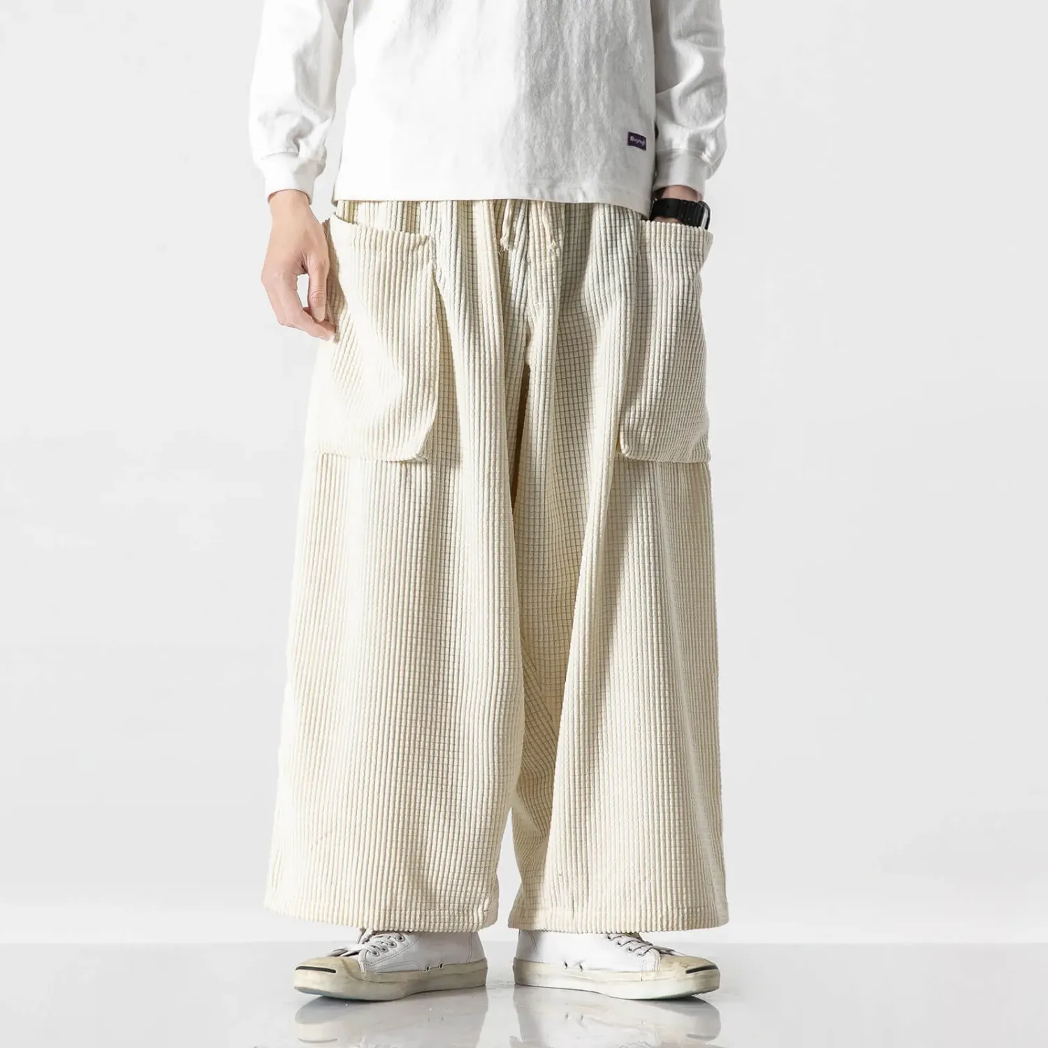 Japon style yuunoya pantalon velours côtelé casual chic