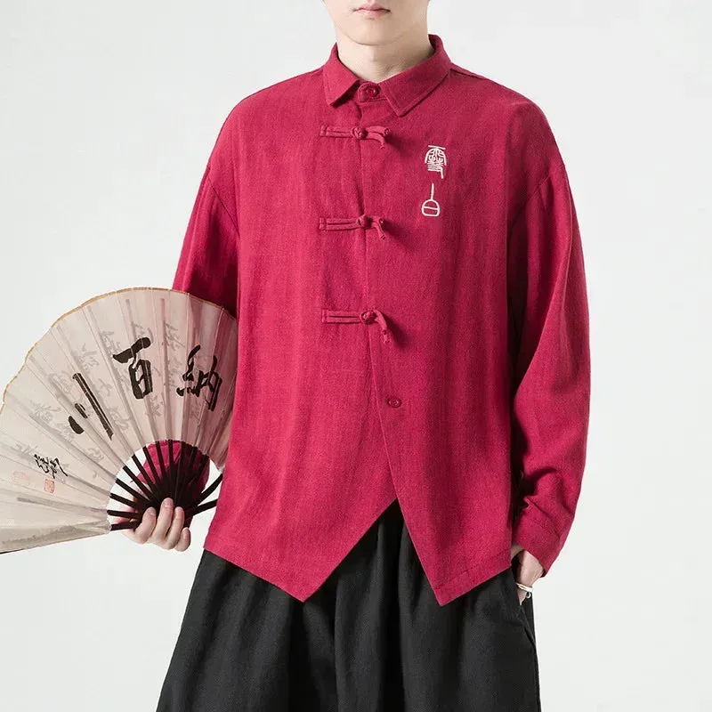 Japon style Hanfu veste kimono homme coupe ample