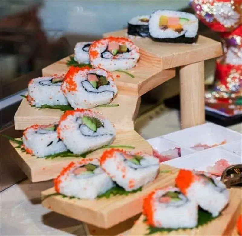Japon style Sushi Shelf Shaka plateau bois